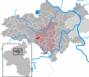 Poziția Einig pe harta districtului Mayen-Koblenz