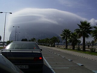 Gibraltar, Rock in Clouds.