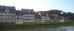 Historiska hus i Rotenburg an der Fulda.