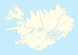 Akureyri na mapi Islanda