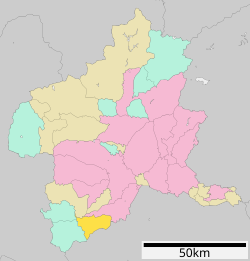 Location of Kanna in Gunma Prefecture