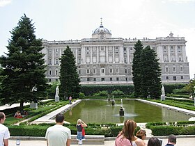 Royal palace from the gardens of Sabatini