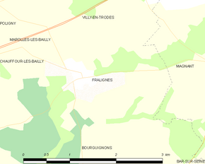 Poziția localității Fralignes