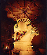 Nike Zeus Target Track Radar Preparing to Lower Radome Cover Ascension Island 24Aug60.jpg