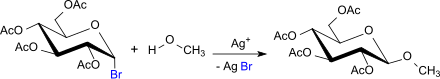 Koenigs-Knorr-Synthese von peracetyliertem β-Methylglucosid