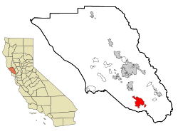 ソノマ郡内の位置の位置図