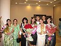 Tahmina Niyazova with family and friends, following a fashion festival in Dushanbe