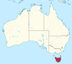 塔斯馬尼亞州在澳大利亞的位置 其他澳大利亞州份與領地