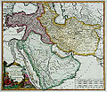 1753 tarihli Robert de Vaugondy haritası: Estats Du Grand-Seigneur En Asie Johannes Blaeu'nun yaptığı harita. Sarı bölgeler Büyük İran’ı göstermektedir.