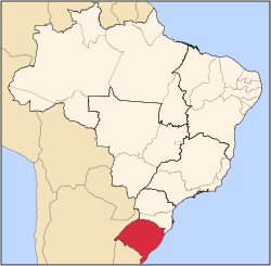 南里奥格兰德州 Rio Grande do Sul的位置