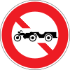No entry for motorcycle-drawn vehicles