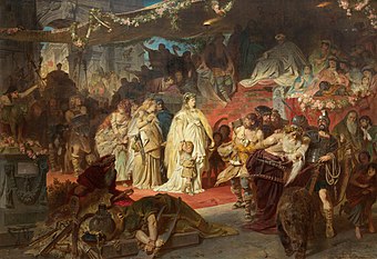 Carl Theodor von Piloty: Thusnelda im Triumphzug des Germanicus, 1873