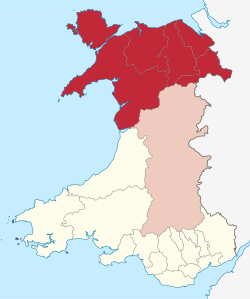 Zones principales du pays de Galles septentrional