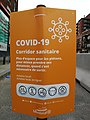 Corridor sanitaire dans le quartier Villeray à Montréal (affiche)