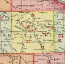 Map of Delaware County, 1903