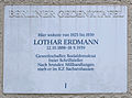 Berliner Gedenktafel für Lothar Erdmann