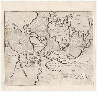 Map accompanying the novel Mundus Alter et Idem