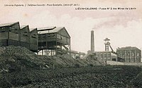 Vue générale des installations de la fosse n° 2 des mines de Liévin.