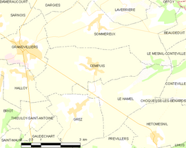 Mapa obce Cempuis