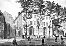 O Mortzenhaus, residência da cidade de Johann Hinrich Gossler e sua família e sede do Banco Berenberg de 1788. Durante o verão, a família morava em uma propriedade fora da cidade.