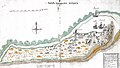 Map of Okhotskoi Ostrog, ink drawing, 1737