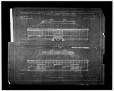 Photocopy of drawing (From Department of Navy, Public Works Archives, Annapolis MD) Ernest Flagg, Architect, Date unknown SOUTHEAST AND NORTHWEST ELEVATIONS - U.S. Naval Academy, HABS MD,2-ANNA,65-8-7.tif