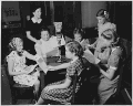 Kathleen Wilson of Arizona directing radio program written and put on by children of Junior Artists Club (Federal Arts Program, 1935)