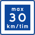 Low-speed road (recommended top speed)