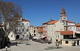 Petar Zoranić Square in Zadar, Croatia (southeast view).