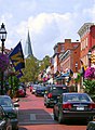 An Annapolis street scene on the day of the Navy vs. Army football game