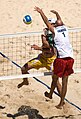 Image 21Phil Dalhausser attempts to block Fábio Luiz Magalhães's attack (from Beach volleyball)