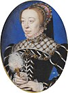 Katharina von Medici, Porträt, Miniatur, 1555