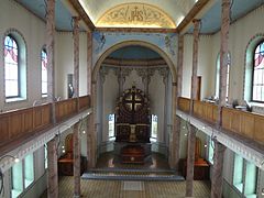 La capilla del antiguo hospital, antes de ser adecuada para albergar el fondo Jesuita, la colección más antigua de la BNEE.