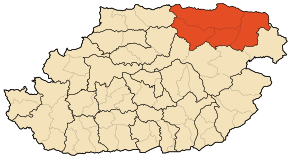 Localizarea districtului în cadrul provinciei