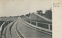 A roller coaster at the White City in Toledo, Ohio in the 1910s