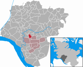 Poziția Kremperheide pe harta districtului Steinburg