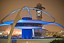 Theme Building at Los Angeles International Airport, 1961 by James Langenheim, Pereira-Luckman, et al.; lighting design Michael Valentino, Walt Disney Imagineering; photographed in 2007