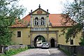 The gatehouse, the only fully restored building of the Abbey