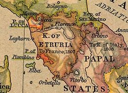 Regno di Etruria - Localizzazione