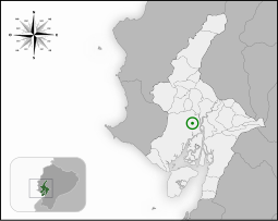 Situo de Guajakilo rilate al provinco Guayas.