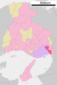 Poziția localității Nishinomiya