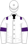 White, purple epaulets and armlets