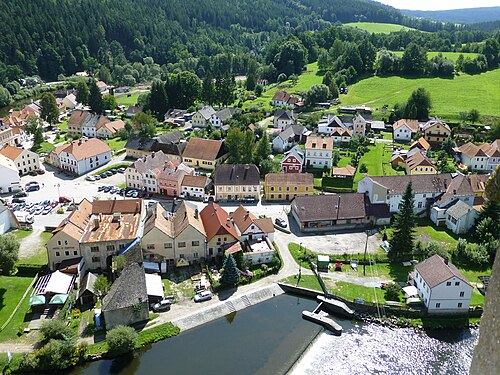 Rožmberk nad Vltavou, Vltava weir