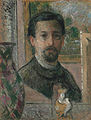 zelfportret door Gustave Loiseau overleden op 10 oktober 1935