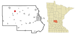 Location of Melrose, Minnesota