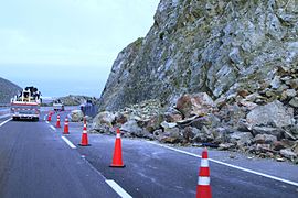 Derrumbes en la Ruta 5 Norte.