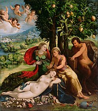 Dosso Dossi, Pan et la Nymphe, vers 1524.