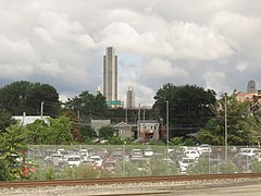 Empire State Plaza from across the Hudson River in 2017