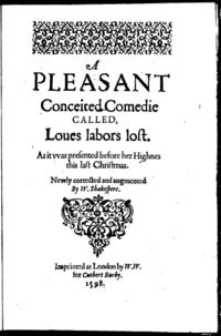 Титульный лист Кварто 1598 года