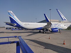 IndiGo plane VT-IPU at Shaheed Bhagat Singh International Airport - Side view.jpg